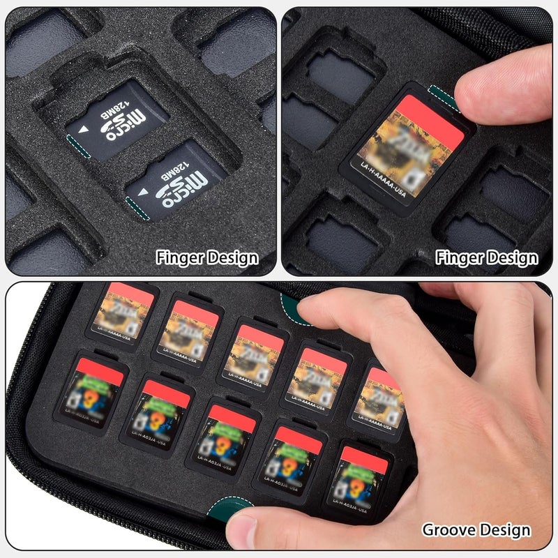 GWCASE for Switch Game Card Case for Nintendo 72 Game Cards & 144 Micro SD SDXC SDHC TF Cards, Large Capacity Protective Case Organizer for Switch 2/for OLED/Lite Console Memory Card- Box Only - Image 5